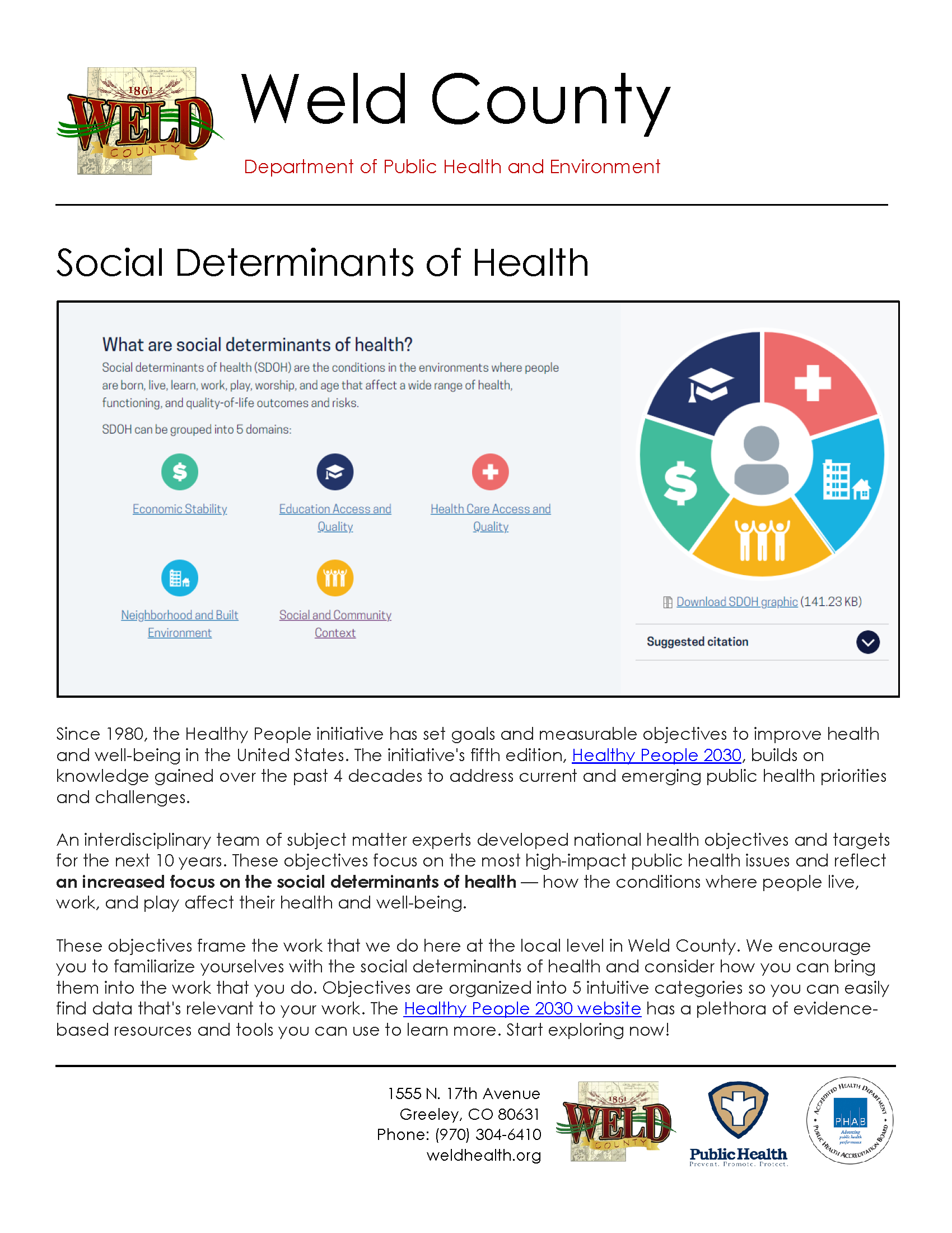 Fact Sheet: Social Determinants of Health