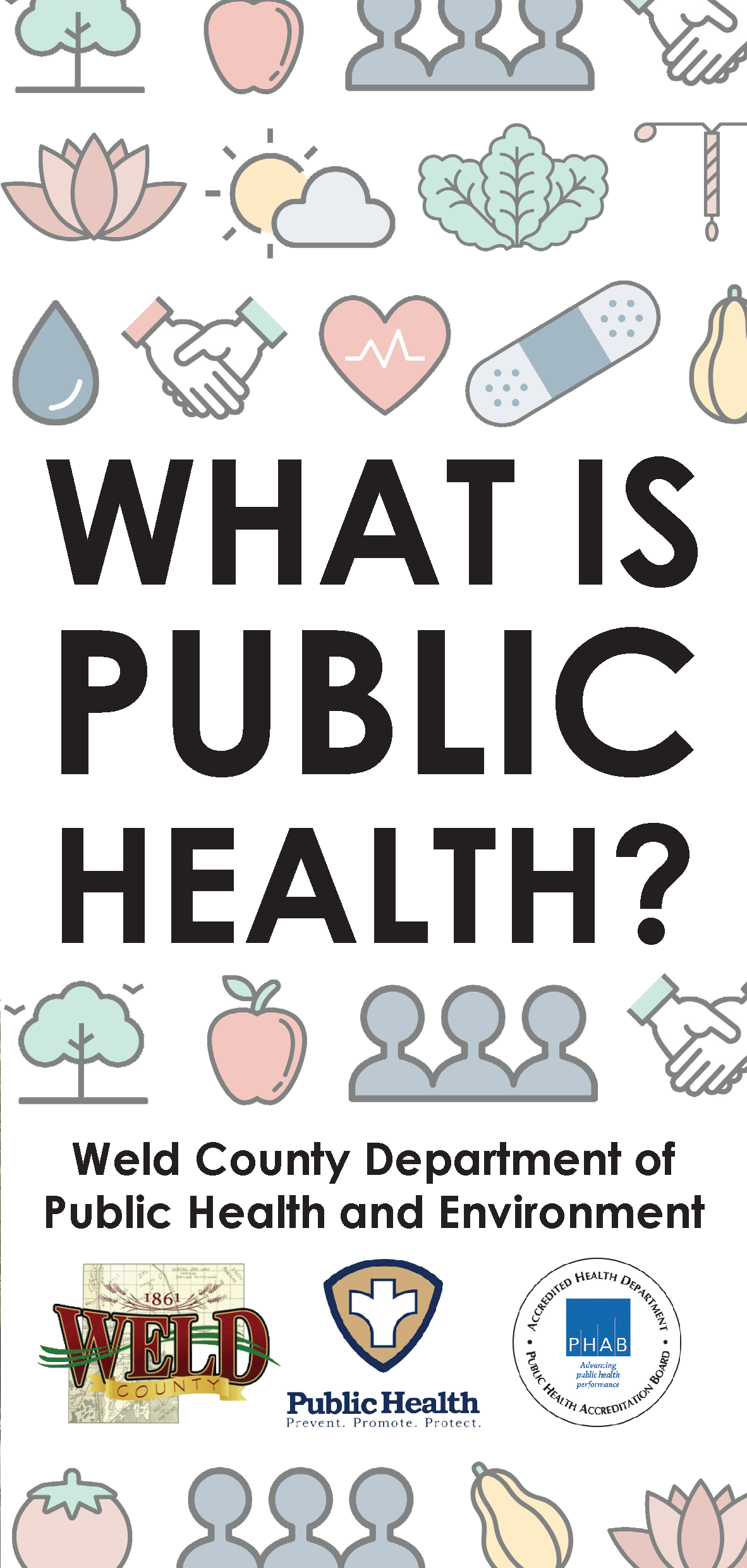 Cover of the Health Department's What Is Public Health Brochure