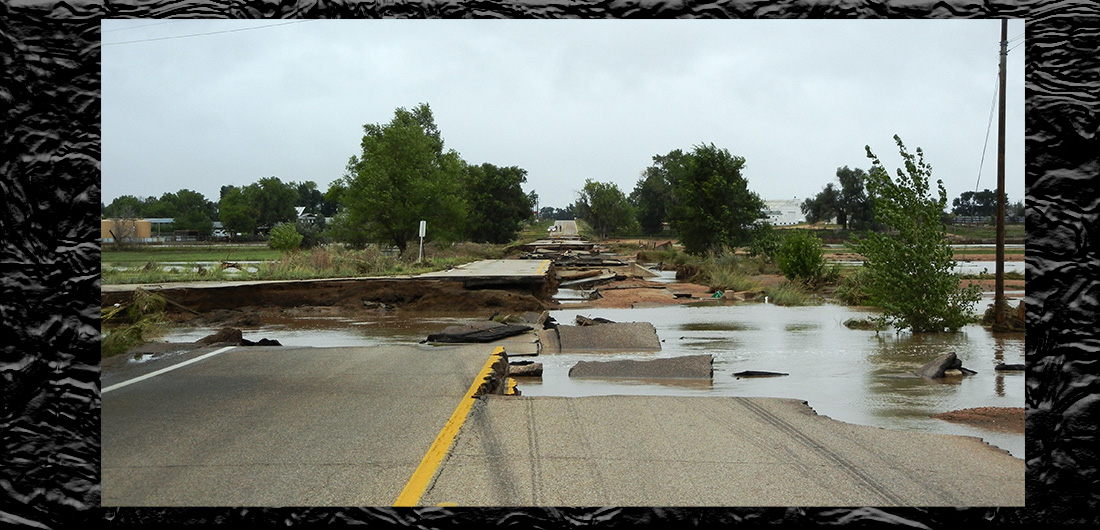 Road destroyed by 2013 flood