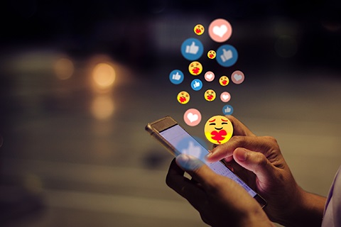 Phone and social media emojis